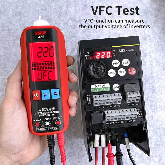 Alt view image 12 of 12 - A5 Professional LCD Multimeter Esr Meter Voltage Detector Pen Ammeter Ohm Hz Capacitance Tester Continuity Beep Function
