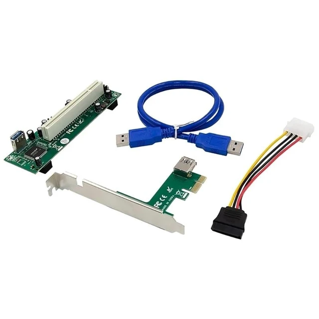 Alt view image 7 of 12 - PCI-Express To PCI Adapter Card Pcie To Pci Slot Expansion Card with 15 Pin SATA Power Cable Connector For PC(as shown)