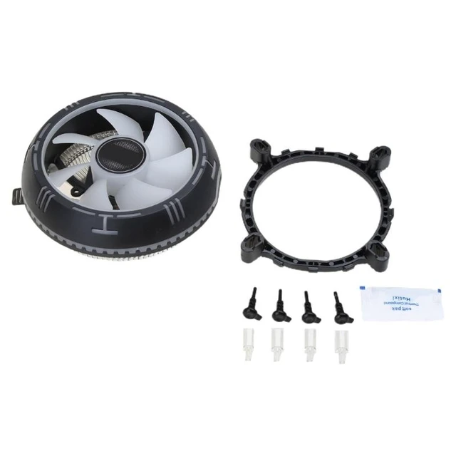 Alt view image 9 of 12 - LED CPU Cooler Air-cooled CPU Heat Sink Fan PC Cooling Radiator CPU Air Cooler Fan for Intel LGA 1700 1200 775 1150(QZ510)