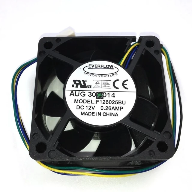 Alt view image 3 of 4 - F126025BU 6025 60x60x25mm PWM CPU Fan 12V 0.26A 4Wire 4Pin Computer CPU Cooler Cooling Fan