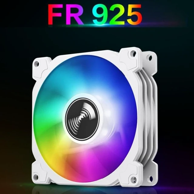Alt view image 8 of 12 - FR-925 Desktop Host Computer Chassis Fan 92mm RGB LED Aperture Mute Cooling Radiator Hydraulic Bearing DC12V 0.08A 2300R