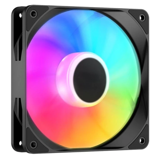 Alt view image 7 of 12 - RS120 ARGB 120mm Cooling Fan 4Pin PWM Adjust Speed Fan Computer Case Fan 24.8-59.6CFM Strong Air Volume Computer Fans (Black)