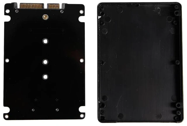 Alt view image 11 of 12 - B+M Key Socket 2 M.2 NGFF (SATA) SSD to 2.5 SATA Adapter Card with Case New
