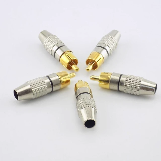 Alt view image 8 of 12 - 5pcs 10pcs RCA Male Plug to cabling Connector Adapter Audio Video Cable Non Solder Gold Plated CCTV Camera Security Accessories(5pcs)