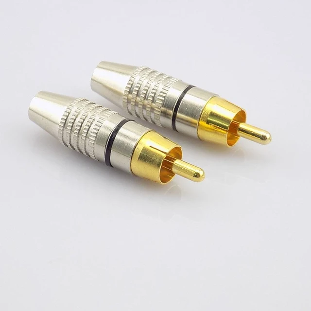Alt view image 11 of 12 - 5pcs 10pcs RCA Male Plug to cabling Connector Adapter Audio Video Cable Non Solder Gold Plated CCTV Camera Security Accessories(5pcs)