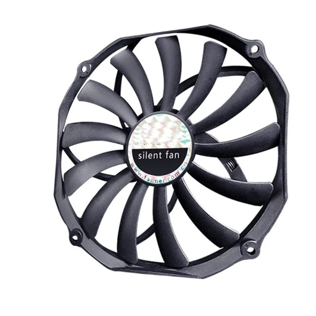 Alt view image 8 of 12 - 14015 Case Fan Large Air Volume Low Noise 140X140X15MM Ultra-Thin 4PIN PWM 14CM Fan