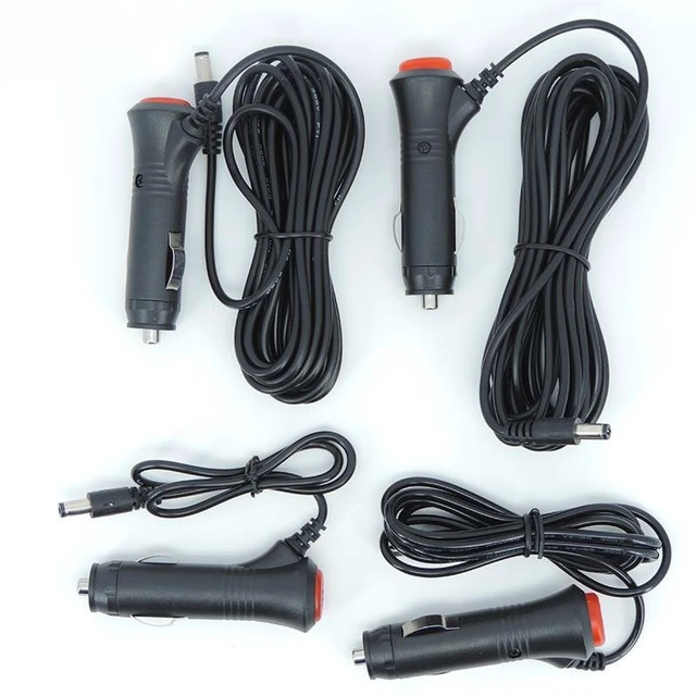 Alt view image 7 of 12 - DC 12V 24V Car Adapter Charger Lighter Power extension cable Plug Cord Switch For Car Monitor Camera 2.1x5.5mm L1(1.5m)