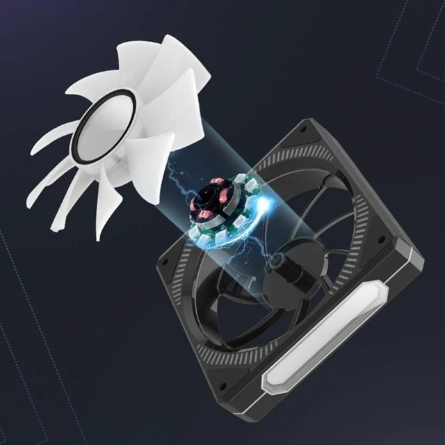 Alt view image 12 of 12 - 120mm RGB ARGB Fan Cooler PWM 4PIN 5V 3PIN Ventilator Hydraulic Bearings PC Computer Cooling Case Radiator Fan(Reverse)