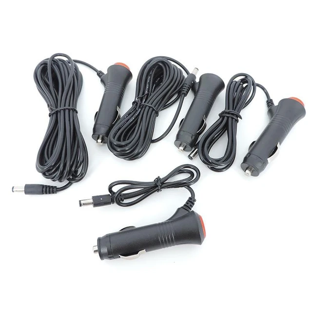 Alt view image 11 of 12 - DC 12V 24V Car Adapter Charger Lighter Power extension cable Plug Cord Switch For Car Monitor Camera 2.1x5.5mm L1(1.5m)