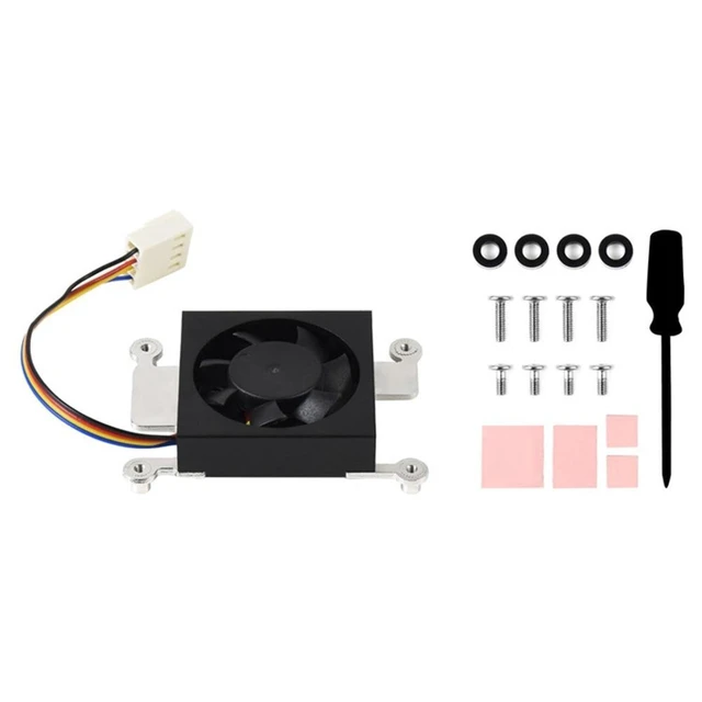 Alt view image 7 of 12 - CM4 Dedicated 3007 Cooling Fan for Raspberry-Pi Compute Module 4 CM4 Cooling Fan with Metal Bracket Thermal Pad (12V)