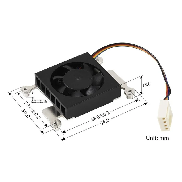 Alt view image 12 of 12 - CM4 Dedicated 3007 Cooling Fan for Raspberry-Pi Compute Module 4 CM4 Cooling Fan with Metal Bracket Thermal Pad (12V)