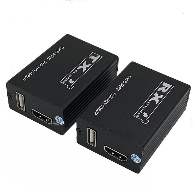 Alt view image 12 of 12 - HDMI KVM Extender over Single Rj45 Cat6 Cable up to 30M HDMI USB Extender with 1 Port USB Support USB Mouse for DVR PC Monitor