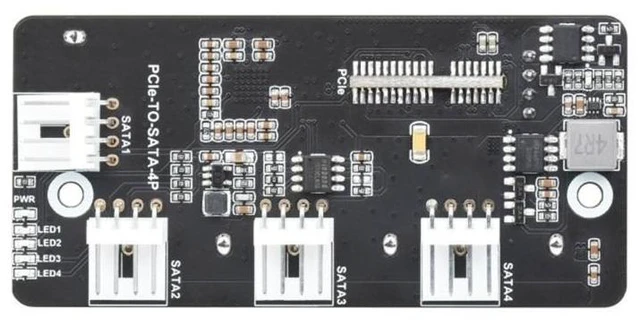 Alt view image 7 of 12 - PCIE to SATA Adapter PCIE to SATA3.0 Expansion Card 4Port SATA3.0 Expansion Card Adapter 6Gbps Speed SATA Interface