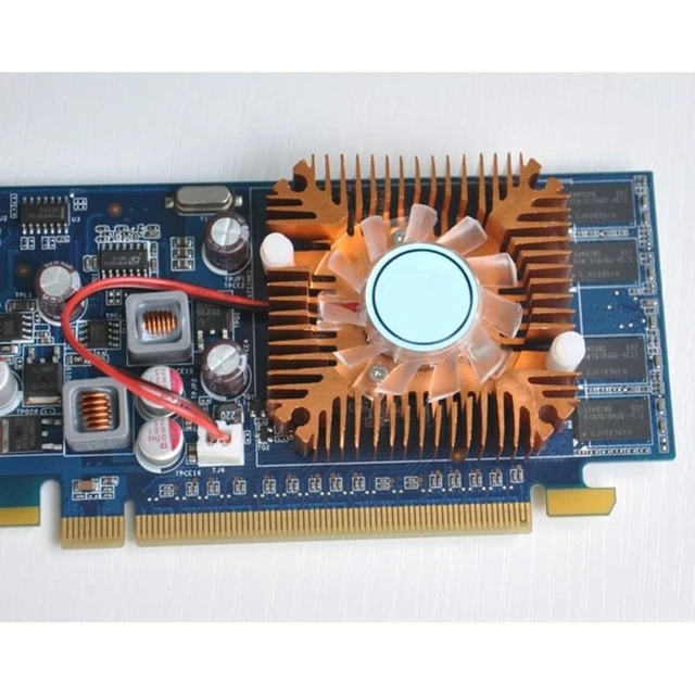 Alt view image 9 of 12 - 12V Graphics Heatsink Cooling Fan Radiator Cooler for IC computer Thermal 2.0Plug Computer Graphics Radiator Cooler (Gold)