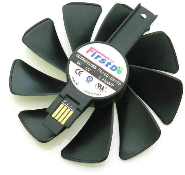Alt view image 3 of 4 - CF1015H12D FD10015M12D 12V 0.45A 95mm VGA Fan For SAPPHIRE-RX590 RX580 RX570 RX480 RX470 Graphics Card Cooling Fan