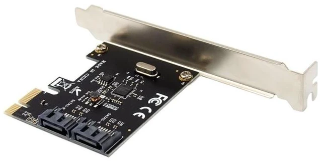 Alt view image 11 of 12 - PCI-Express ASM1061 Single Chip Sata Expansion Card PCI-E to 2 Sata Gen3 6Gb Host Controller Adapter