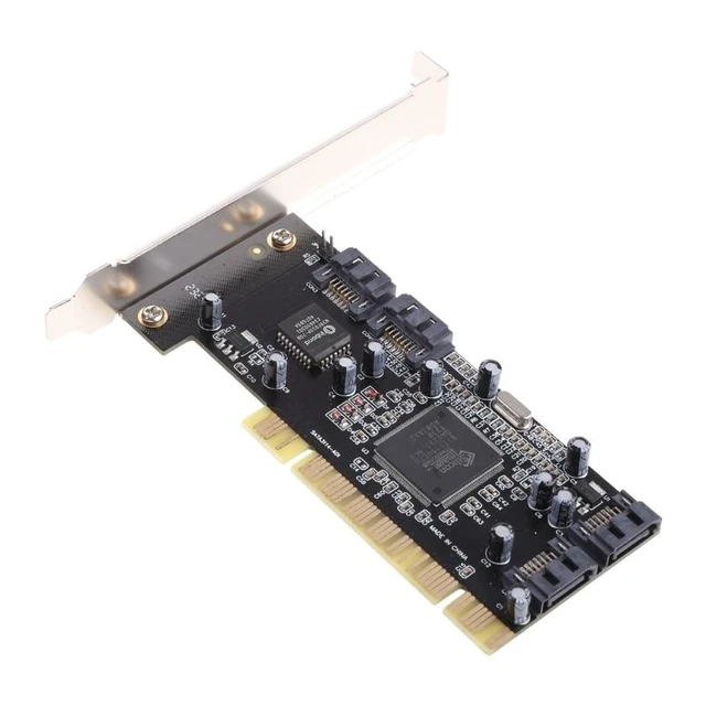 Alt view image 11 of 12 - Internal PCI Sata Raid Controller Expansion Card PCI to 4 Sata Ports Adapter Converter for Desktop PC Support HDD SSD