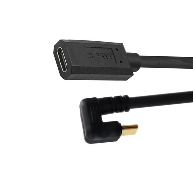 Alt view image 7 of 8 - 10Gbps Type C Male To Female 4K 60Hz Supercharge Cable U-Shaped USB 3.1 Data 180 Degree Cables(0.6m)