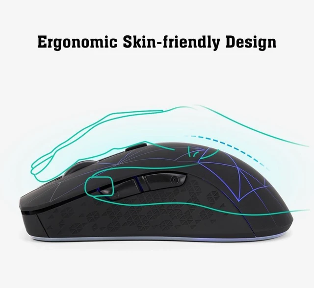 Alt view image 11 of 12 - Bluetooth Wireless Mouse 1600 DPI Dual Mode 2 in 1 Cordless Bluetooth 5.0 + 2.4Ghz Mouse Rechargeable Gaming Mouse