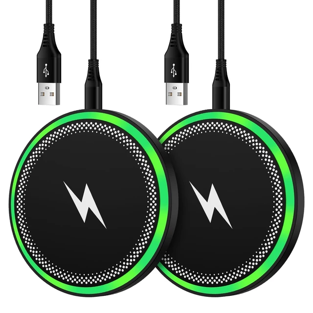 Alt view image 8 of 14 - Samsung Wireless Android Charger Fast Charging Pad for Samsung S26 S25 | S25 Ultra/S24 Plus/FE/S23/S22/S21/S20,2Pack 15W Fast Wireless Phone Charger Station for Moto Edge 2025/G Stylus 5G/Razr 2025