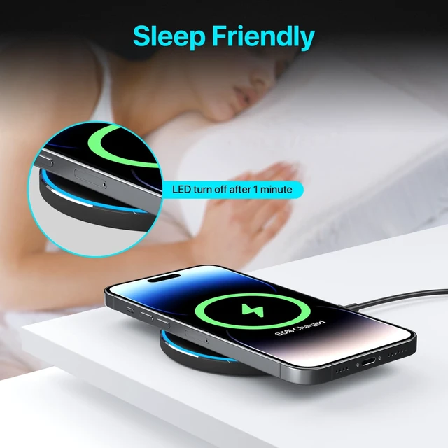 Alt view image 14 of 14 - 30W Wireless Charger Pad, Wireless Charge 30W, Fast Wireless Charger, Wireless Charging Compatible with Samsung Galaxy S23/S22/S21/S20, Fast Charger Compatible with iPhone 17/16/15/13/14/12 Series