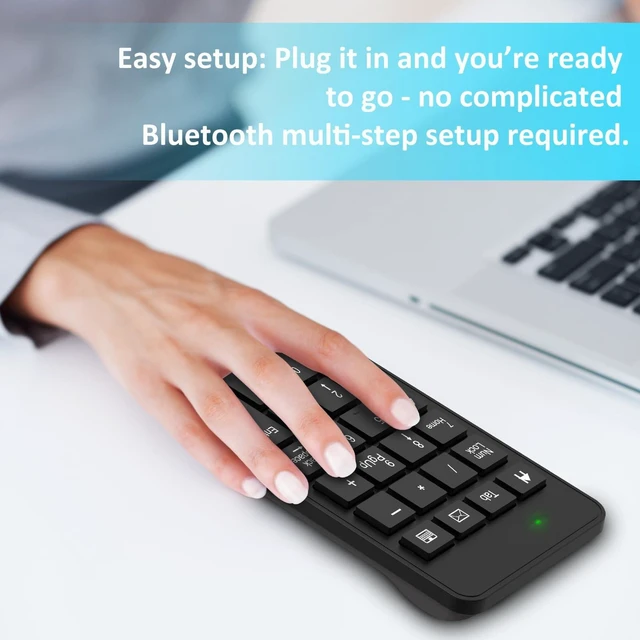 Alt view image 11 of 14 - Wireless USB & Typec Number Pad, Enhanced Efficiency 23 Keys Numeric Keypad Upgraded Version of 10 Key USB Keyboard Financial Accounting Numpad for Laptop, PC, Notebook, Desktop,Surface Pro