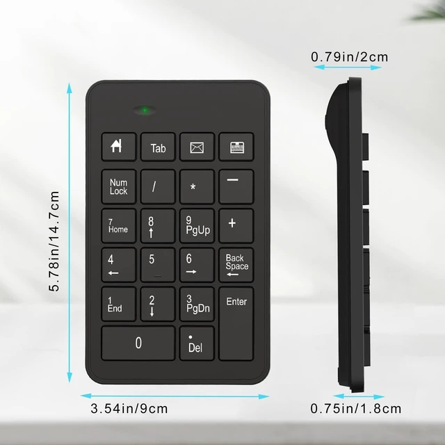 Alt view image 13 of 14 - Wireless USB & Typec Number Pad, Enhanced Efficiency 23 Keys Numeric Keypad Upgraded Version of 10 Key USB Keyboard Financial Accounting Numpad for Laptop, PC, Notebook, Desktop,Surface Pro