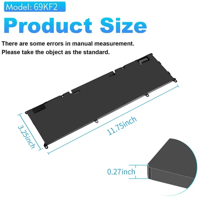 Alt view image 13 of 17 - 86Wh 69KF2 Battery for Dell XPS 15 9500 9510 9520 Precision 5550 5560 5570 Alienware M15 M17 R3 R4,G15 5510 5511 5515 5520 5521,G7 7500,Inspiron 7510 7610 P87F P91F P45E p100f 70N2F 11.4V