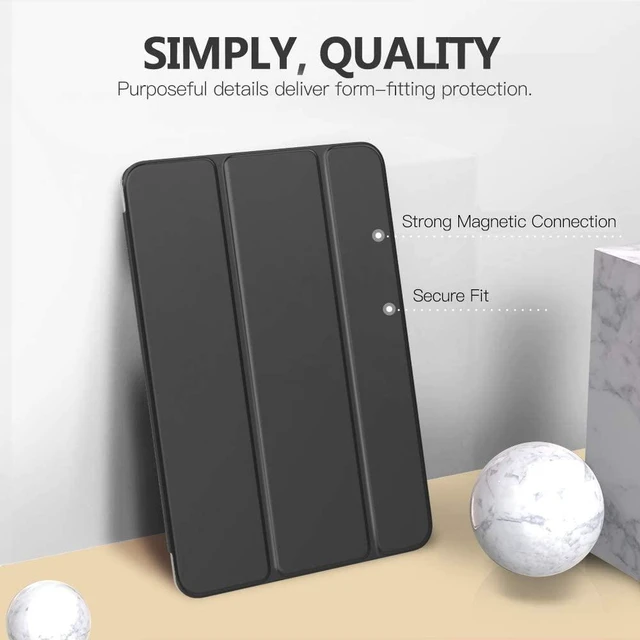 Alt view image 10 of 14 - Case for iPad 10.2 iPad 9th Generation 2021/ iPad 8th Generation 2020/ iPad 7th Generation 2019, Slim Stand Hard Back Shell Smart Cover Case for iPad 10.2 inch, Auto Wake/Sleep, Space Gray