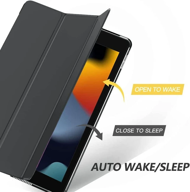 Alt view image 12 of 14 - Case for iPad 10.2 iPad 9th Generation 2021/ iPad 8th Generation 2020/ iPad 7th Generation 2019, Slim Stand Hard Back Shell Smart Cover Case for iPad 10.2 inch, Auto Wake/Sleep, Space Gray