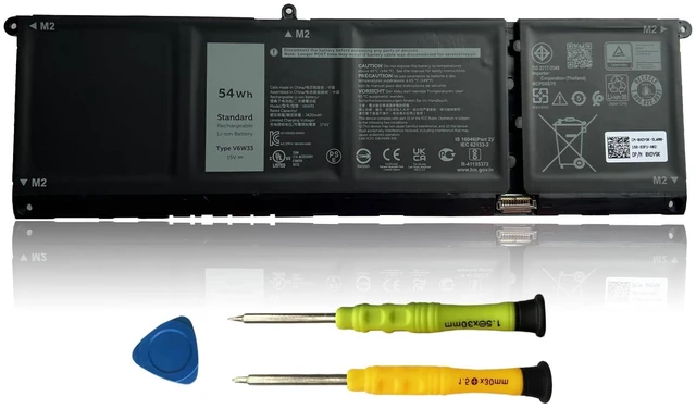Alt view image 8 of 14 - V6W33 Laptop Battery Replacement for Dell Inspiron 3510 3511 3515 5310 5410 5418 5510 5515 5518 Latitude 3320 3520 3420 Vostro 3510 3515 3511 5510 5410 Series Laptop TN70C G91J0 15V 54Wh