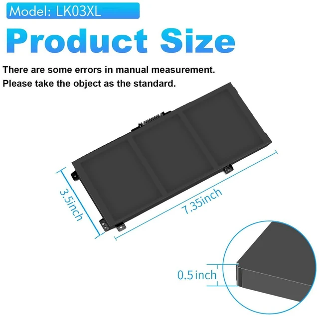 Alt view image 17 of 20 - LK03XL Battery for HP Envy X360, L09281-855 Battery Replacement for HP Envy X360 Convertible 15m-cn0011dx 15m-cn0012dx 15m-cn0xxx 17m-bw0013dx 17m-ae1xx 15m-bp112dx 916814-855 916368-421 LKO3XL