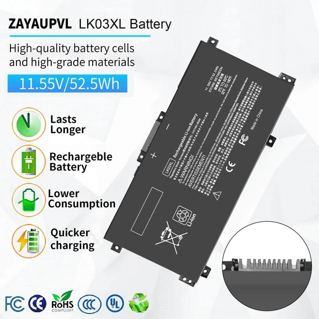 Alt view image 16 of 20 - LK03XL Battery for HP Envy X360, L09281-855 Battery Replacement for HP Envy X360 Convertible 15m-cn0011dx 15m-cn0012dx 15m-cn0xxx 17m-bw0013dx 17m-ae1xx 15m-bp112dx 916814-855 916368-421 LKO3XL