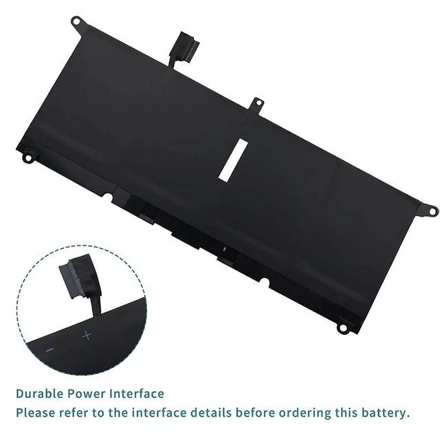 Alt view image 8 of 8 - 4-Cell DXGH8 52Wh 7.6V Laptop Battery Replacement For Dell XPS 13 9370 9380 7390 For Dell Inspiron 5390 5391 7490 For Dell Latitude 3301 For Dell Vostro 5390 Series 0H754V P82G001 HK6N5