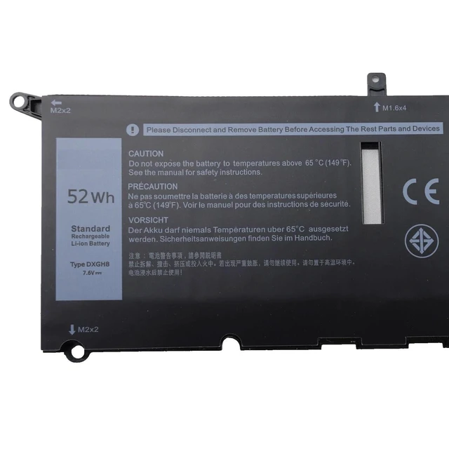 Alt view image 6 of 8 - 4-Cell DXGH8 52Wh 7.6V Laptop Battery Replacement For Dell XPS 13 9370 9380 7390 For Dell Inspiron 5390 5391 7490 For Dell Latitude 3301 For Dell Vostro 5390 Series 0H754V P82G001 HK6N5
