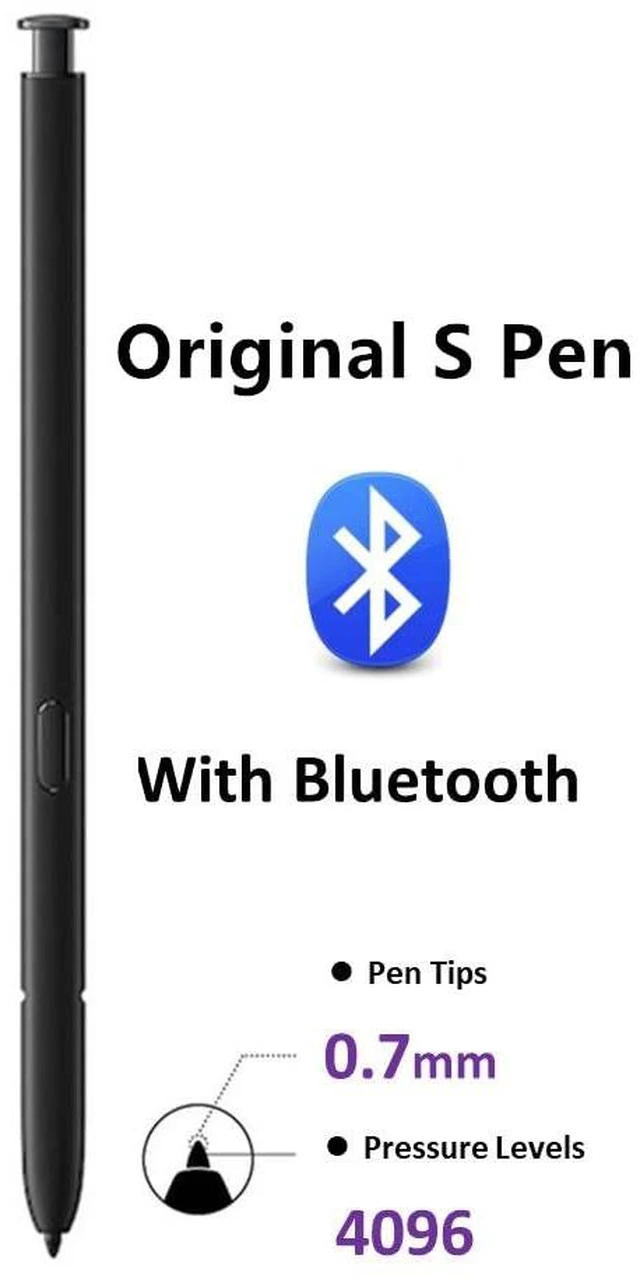 Alt view image 8 of 12 - S23 Ultra Stylus Pen (WithBluetooth) Replacement for Samsung Galaxy S23 Ultra 5G All Versions S Pen with 5xTips/Nibs (Phantom Black)