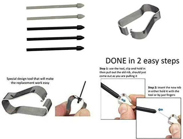 Alt view image 12 of 12 - S23 Ultra Stylus Pen (WithBluetooth) Replacement for Samsung Galaxy S23 Ultra 5G All Versions S Pen with 5xTips/Nibs (Phantom Black)