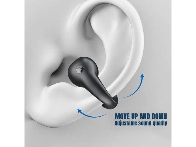 Alt view image 14 of 14 - HCPBRS 2023 New Wireless Ear Clip Bone Conduction Headphones, Open Ear Headphones Mini Bone Conduction Headphones, Bluetooth 5.3 Sports Waterproof Headphones Wireless Earbuds with Earhooks (X- Khaki)