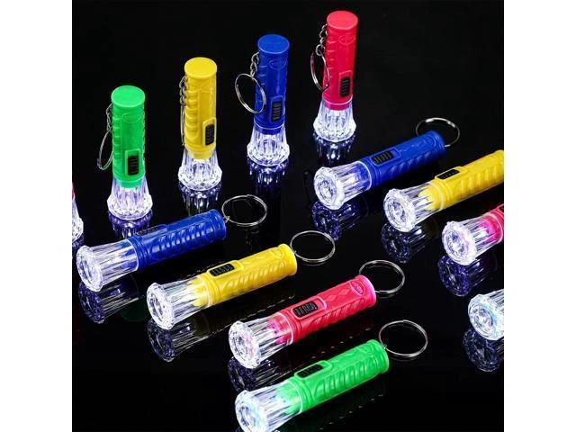 Alt view image 12 of 12 - Jexine 100 Pcs Mini Flashlight Keychain Bulk for Kids Assorted Colors Torch Keyring Flashlights LED Keychain Flashlights Small Keychain Light Hiking Camping Christmas Party Favors (Classic)