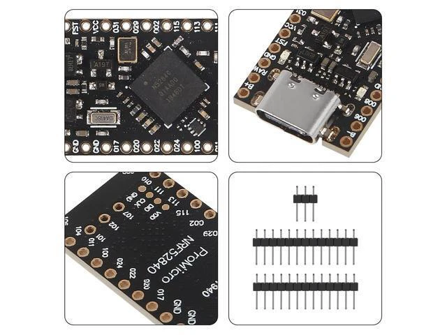 Alt view image 8 of 12 - anicorn 4PCS NRF52840 Development Board,Pro Micro NRF52840 Development Board Wireless Bluetooth Charging Management Module 2.4GHz