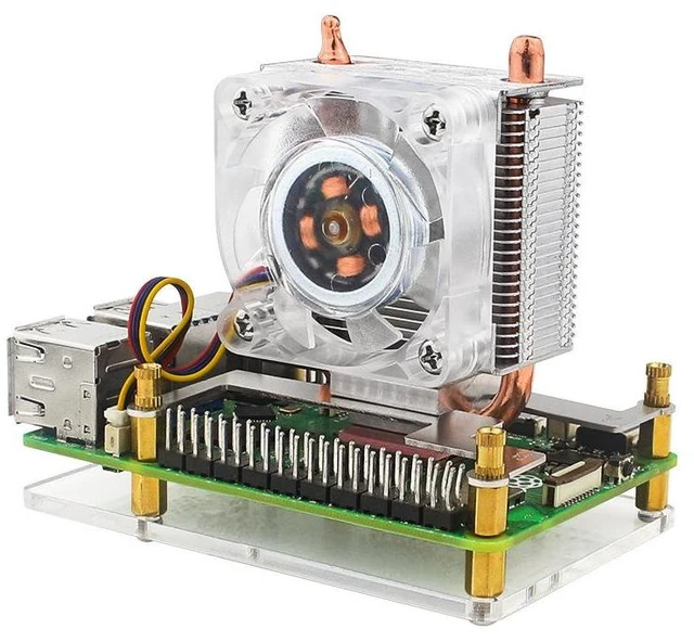 Alt view image 8 of 14 - Raspberry Pi 5 Tower Fan ICE Cooler Radiator for Pi 5B, Active Cooling Heat Sink for Optimal Thermal Performance