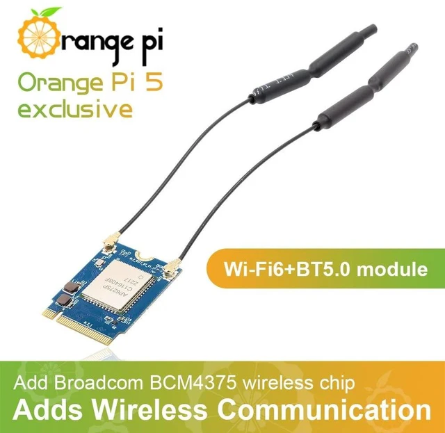 Alt view image 14 of 14 - Orange Pi 5 PCIe Wi-Fi6, BT5.0 Module, Support BLE, Wi-Fi, 2T2R 802.11 ax/ac/a/b/g/n Only Compatible with Orange Pi 5 Singble Board Computers