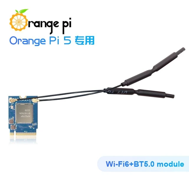 Alt view image 12 of 14 - Orange Pi 5 PCIe Wi-Fi6, BT5.0 Module, Support BLE, Wi-Fi, 2T2R 802.11 ax/ac/a/b/g/n Only Compatible with Orange Pi 5 Singble Board Computers