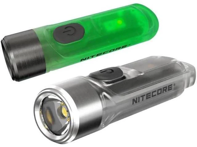 Alt view image 10 of 10 - TIKI GITD MINI LED Flashlight 300 Lumens + UV Light USB Rechargeable Keychain Flashlight Glow-in-the-dark Version