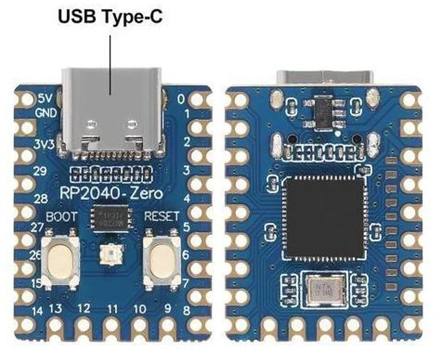 Alt view image 9 of 14 - anicorn 6PCS Type-C RP2040-Zero RP2040 for Raspberry Pi Microcontroller PICO Development Board Module Dual-Core 2MB Flash