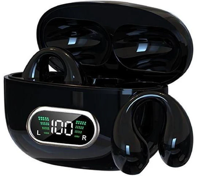 Alt view image 8 of 14 - Open Ear Headphones Bone Conducting Induction Earphones Wireless Ear Clip Bone Conduction Earbuds Wireless Ear Clips Ear Buds Ear Clip Bone Conduction Headphones Bluetooth Earbuds Headset