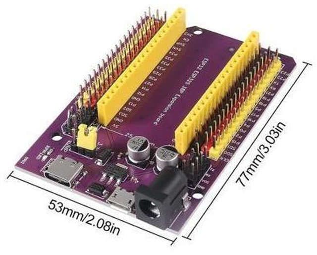 Alt view image 11 of 14 - anicorn 3PCS 38PINS ESP32 Development Board Type-C/Micro USB CP2102 WiFi+Bluetooth Dual Core ESP32-DevKitC-32 ESP-WROOM-32 Expansion Board