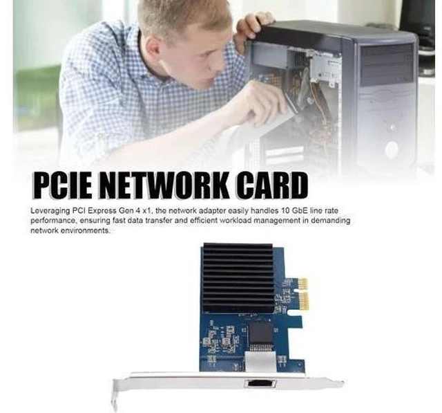 Alt view image 9 of 14 - 10G PCIe Network Card, RJ45 Port RTL8127 PCI Express Gen 4 X1 to 10 Gigabit, PCIE Network Adapter, Network Card, Ethernet Card for Linux