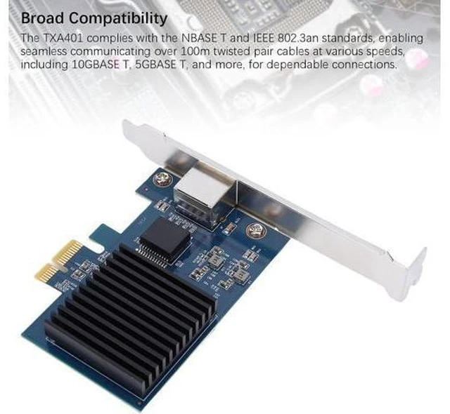Alt view image 11 of 14 - 10G PCIe Network Card, RJ45 Port RTL8127 PCI Express Gen 4 X1 to 10 Gigabit, PCIE Network Adapter, Network Card, Ethernet Card for Linux