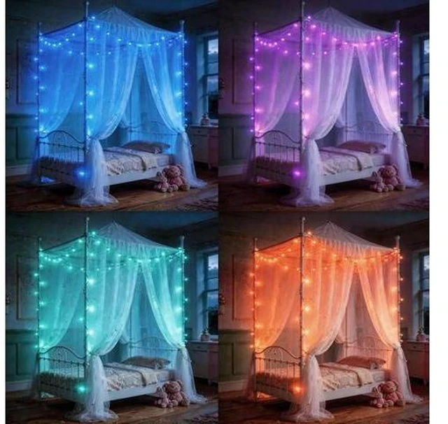 Alt view image 14 of 14 - 50ft Color Changing Globe String Lights Indoor Hanging Colored Lights for Bedroom 75 LED USB Powered with Remote Classroom Fairy Lights Camping Tent Decor